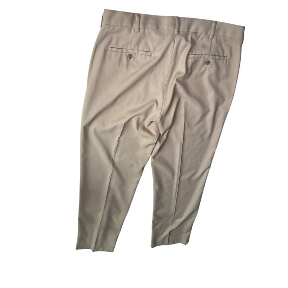 PGA Tour Mens Beige Flat-Front Golf Pants 36x32 Polyester/Spandex Blend 57i - Picture 2 of 6